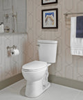 Bathroom with contemporary toilet and wall-mounted Contemporary Toilet Paper Holder With Assist Bar ADA Compliant Stainless Steel Grab Bar For Seniors Bath Safety 300 Pound Capacity Easy Grip No Slip Balance Support For Toilet Area