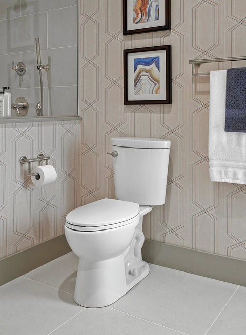 Bathroom with contemporary toilet and wall-mounted Contemporary Toilet Paper Holder With Assist Bar ADA Compliant Stainless Steel Grab Bar For Seniors Bath Safety 300 Pound Capacity Easy Grip No Slip Balance Support For Toilet Area