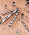 M3 Internal Thread Dowel Pin 20 Pack, 5x50mm Chamfered Flat Carbon Steel Cylindrical Pins For Beds, Shelves, Cabinets And Metal Projects, Industrial Grade, Anti Rust, Durable And Easy Fit
