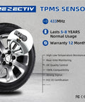 TPMS Sensor 433 MHz 4 Pack Fits Chrysler Jeep Dodge Ram Plug And Play With Auto Relearn After 20 To 30 Minutes Of Driving