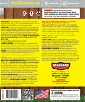 Premium Exterior Wood Stain Spray For Fences And Decks Featuring Badass Oil Based Sealant In Transparent Oxford Brown Tone label with usage instructions.
