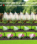 100 Ft One Quarter Inch Drip Irrigation System Kit With 16 Adjustable Copper Nozzles setup on garden with misting action