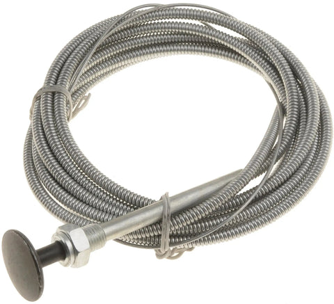 Control Cables With 1 Inch Black Knob, 8 Foot Length, Universal Fit, Twist To Lock Or Push Pull Styles, Durable Silver Coil