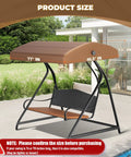 Premium Swing Canopy Replacement For GT Porch Swing And Purple Leaf Brentley, showing size dimensions