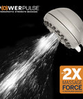 High Pressure Powerpulse Massage Handheld Shower Head With 7 Spray Settings And 5 Foot Hose Brushed Nickel Delivers 2X Massage Power