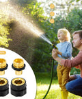 Aluminum Garden Hose Quick Connect Fittings 4 Piece Set Three Quarter Inch No Leak Quick Connectors Includes 2 Male And 2 Female