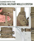 Multicam MOLLE Hydration Carrier For Tactical Backpacks Three Liter Water Bladder Compatible nylon straps and buckles details
