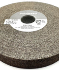 Real Deal No Drag Heavy Duty Deburring And Polishing Wheel 6 Inch Diameter 1 Inch Wide With 1 Inch Arbor Fine 10S Grit close-up of convolute surface.