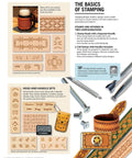 Page showing basics of stamping with leather, including stamps, tools, and techniques from Leather Crafting Starter Guide With Step By Step Techniques For Beginners Includes Pattern Prep Tools Stamps Embossing Stitching Braiding Finishes And Project Ideas To Kickstart Your Handmade Leather Journey.