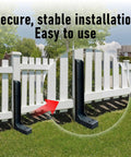 2 Pack Fence Post Repair Kit With Heavy Duty Steel Ground Spikes For Quick Fix Of Tilted And Broken 4x4 And 6x6 Wood Posts