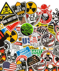Hard Hat Sticker Pack For Adults, 300 Pcs Funny Toolbox Decals For Construction, collage of multicolor designs