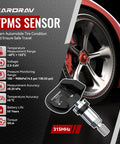 GM TPMS Sensor 4Pack Compatible With Buick Enclave Encore Envision Lucerne Regal Cadillac ATS CTS XTS Chevy Colorado Silverado Impala Malibu GMC Yukon Sierra And More Tire Pressure Monitoring System Replacement 315MHz sensor