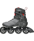 Macroblade 84 Mens Fitness Inline Skates Built For Real Skaters With High Cuff Support And Adjustable Fit Footboard Dark Gray And Red