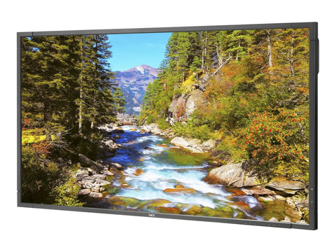 Heavy Duty 70 Inch Led Business Display Built Like A Tank Featuring Dual Hdmi Vga Dvi Displayport Lan Control Ops Slot Plug And Play Ready showcasing vibrant nature imagery.