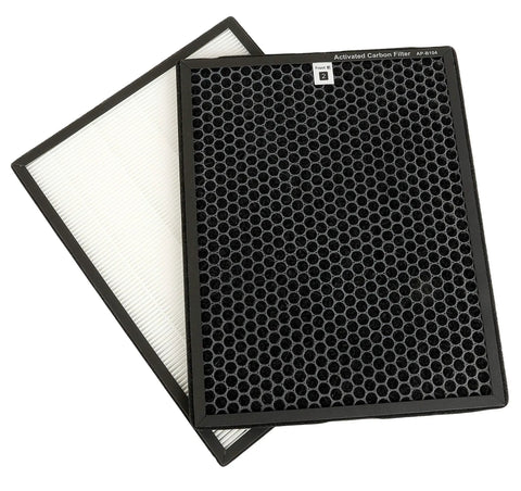 Replacement True HEPA Filter Combo for Alexapure Breeze AP-B102 and 3049 Set showing H13 Main Filter and Carbon Odor Layer