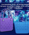 Purple and blue tote bags compatible with Softball Ball Tote Bag Charm With Team Spirit, Durable Decorative Accessory.