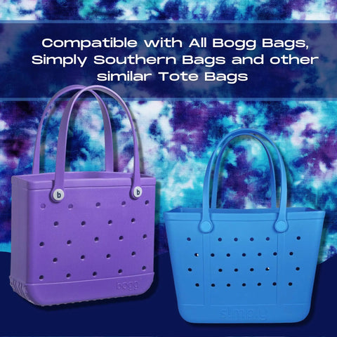 Purple and blue tote bags compatible with Softball Ball Tote Bag Charm With Team Spirit, Durable Decorative Accessory.