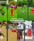 Two Pack 92 Inch Heavy Duty Shepherds Hook Garden Pole Set Three Quarter Inch Thick Outdoor Hanger For Bird Feeders