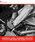 Person using 1 Inch Air Impact Wrench With D Handle 2100 Ft Lbs Max Torque Heavy Duty Pneumatic Tool For Trucks Buses And Semis Quick Tire Breaker in workshop