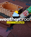 Heavy Duty Waterproof Roof Sealant For Shingles Gutters RV Roofs And Asphalt Black Bitumen Cartridge 10.5 Fl Oz Caulking Gun Ready Bonds To Brick Concrete And More With Strong Adhesion And Flex applied on brick and asphalt with caulking gun.