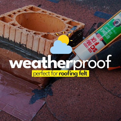 Heavy Duty Waterproof Roof Sealant For Shingles Gutters RV Roofs And Asphalt Black Bitumen Cartridge 10.5 Fl Oz Caulking Gun Ready Bonds To Brick Concrete And More With Strong Adhesion And Flex applied on brick and asphalt with caulking gun.