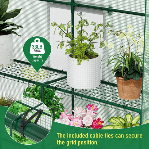 Walk-In Greenhouse With Heavy Duty Steel Frame And Thick PE Cover, 56 By 56 By 78 Inches, Perfect Plant Shelter For Your Garden, Outdoors Or Indoors, Keeps Plants Protected And Growing Strong