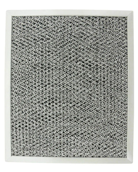 Top view of Replacement Charcoal Carbon Filter For Non-Ducted Range Hoods, Single Pack, 8.75 By 10.5 By 0.44 Inches with mesh texture.