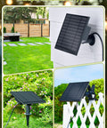 Installation options for 58 Foot Solar String Lights Outdoor With Remote Control, mounted on wall, fence, and ground stake.