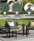 Eight Piece Outdoor Cushion Covers for Patio Sofas and Cushions, Elastic Slipcovers That Stretch On Easily, Matcha Green, Cover Only.