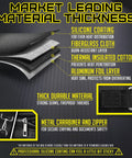Fireproof Document Bag With Lock For Papers And Gadgets, Water Resistant, Heavy Duty 4 Layer Silicone Coated Fiberglass layers