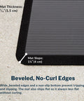 Close-up of the Standing Desk Anti Fatigue Mat 34X22 Inches Cushioned Non Slip Floor Pad showing beveled edges and thickness.