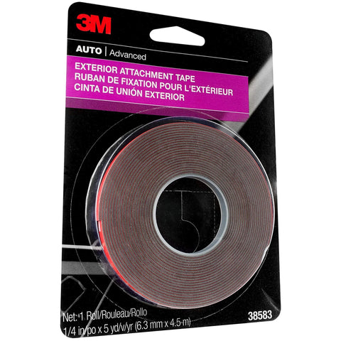 Exterior Attachment Tape VHB - Double-Sided High Strength Automotive Trim Adhesive Roll in packaging