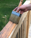 Applying Semi Transparent Outdoor Wood Stain And Sealer In One For Decks Fences And Siding Water Based UV Protection