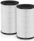 Replacement True HEPA Filter For HoMedics Air Purifier T30 Series AP-T30FL AP-PET35FL AP-T30WT AP-PET35 WT 2-Pack shown with carbon layer.