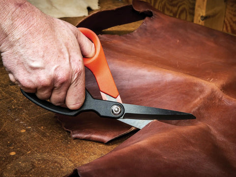 10 Inch Titanium Coated Offset Tradesman Shears For Cutting Leather, Wire, Cardboard Industrial Heavy Duty Utility Scissors Right Hand CW10T Built For Pro Tradesmen And DIY Pros Everywhere