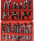 Jumbo Metric Service Wrench Set 15 Piece Includes 20mm Through 36mm Wrenches Heavy Duty Chrome Vanadium Built For Auto Repairs