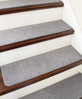 Non Slip Stair Treads 15 Pack Carpet Mats for Indoor Stair Runners 28 by 9 Inches Grey 100 Percent Polyester with TPE Backing