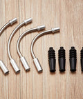 Stainless steel 32 Piece Bike V Brake Noodle And Cable Guide Tube Set With 90 Degree Bend Pipes Plus Rubber Boots for Mountain Biking