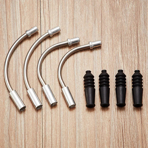 Stainless steel 32 Piece Bike V Brake Noodle And Cable Guide Tube Set With 90 Degree Bend Pipes Plus Rubber Boots for Mountain Biking