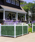 Dense Green Ivy Privacy Fence Screen 120x40 Inch With Realistic Faux Ivy Leaves used in a front yard
