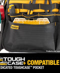 Pro Grade Tool Organizer With 37 Pockets And TOUGHCASE Pocket, Built From Durable 1680 Denier Fabric, showing pocket details