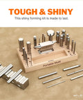 Portable All In One Metal Forming Kit For Jewelry Making With Master Forming Block Dapping Punch Set Swage Punch Set Anvil Doming Block