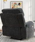 Back view of Electric Power Recliner Chair With Soft Fabric Upholstery Overstuffed Heavy Duty Sofa Chair With Metal Cup Holders
