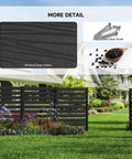 Outdoor HDPE Privacy Fence Panels, 3 Pack, 42 Inch High By 38 Inch Wide, highlighting material and design details.