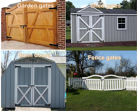 Beefy 13 Inch Heavy Duty Gate Hinges That Handle 900 Lbs Load Capacity Thickened Solid Steel Build on various gates and doors