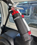 2.5 Lb Roll Bar Fire Extinguisher Mount For Vehicles Adjustable Universal Fire Extinguisher Holder Made In The USA Fits All Roll Bars