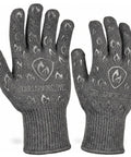 932F Extreme Heat Resistant Oven Gloves With Fingers For Grilling And Cookin In The Kitchen, Cut Resistant Mitts With Non Slip Silicone Grip