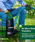 Heavy Duty 1 HP Submersible Transfer Pump 5120 GPH Workhorse Performance Moves Dirty Waste And Quarter Inch Solids No Sweat For Fast Pool Draining And Yard Overflow Cleanup in use clearing dirty water.