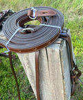 All Leather Driving Harness For Horse Drawn Carriage Brown Premium Quality Adjustable Fit For Pony To Small Horse