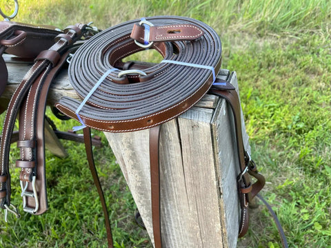 All Leather Driving Harness For Horse Drawn Carriage Brown Premium Quality Adjustable Fit For Pony To Small Horse
